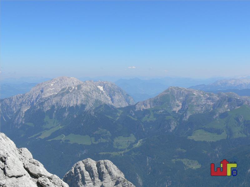 Hoher G&ouml;ll (2522m) links und rechts der Schneibstein (2276m)
